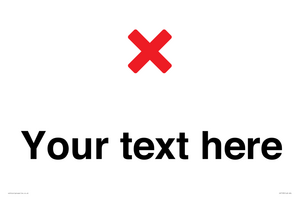 Custom plain background, red cross sign